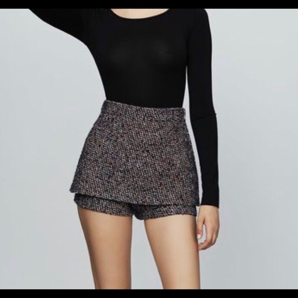 Maje jacquard tweed skort